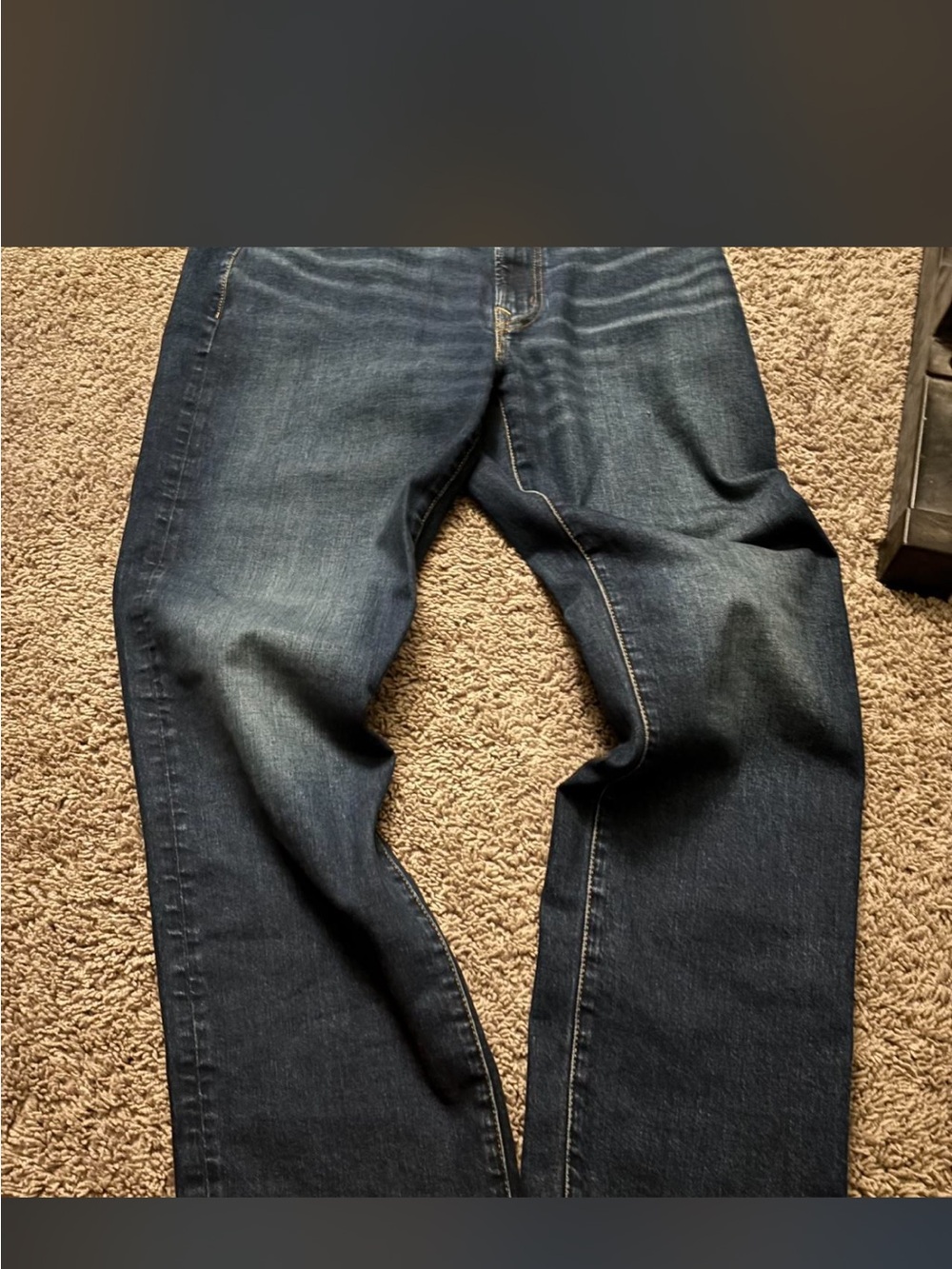 American Eagle Outfitters Men’s Straight Jeans - Dark Blue Denim
